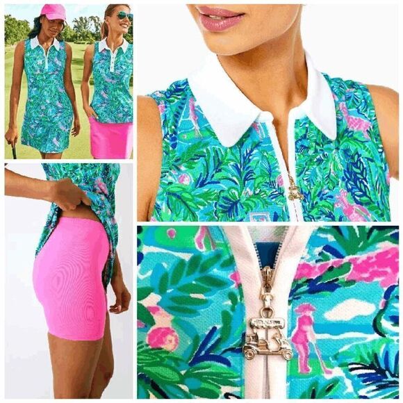🏌️ LILLY PULITZER UPF 50+ Luxletic Silvia Dress with Pockets & Shorts XL NWT - Picture 5 of 16